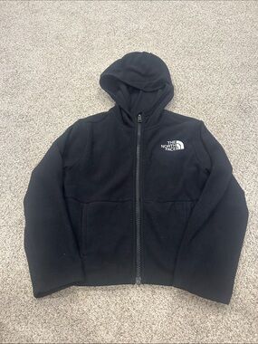 The North Face Kids Glacier Fleece Black Hooded zip Jacket XS 6